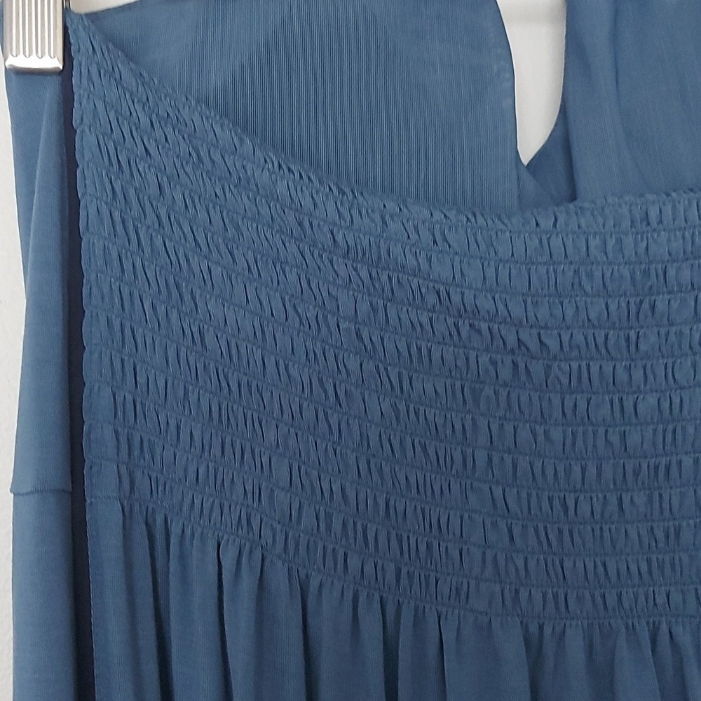 Shebird Harper Halter Dress Padded Cup Elastic Back Maxi Dress Blue Size 4 - Picture 7 of 9
